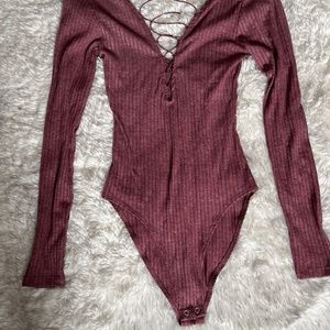 Mauve body suit